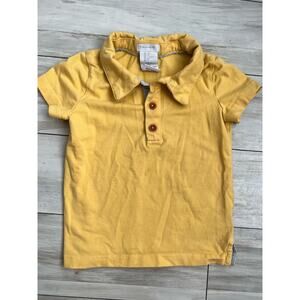 Tahari Toddler Boy Polo Shirt Size 2T Mustard Yellow Spring Short Sleeve Easter